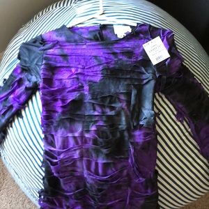 Purple and black shredded outfit